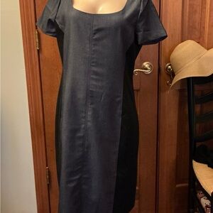 Rafaella Navy and Black Midi Dress